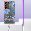 For Samsung Galaxy S25 Ultra 5G Flowers and Plants Series IMD TPU Phone Case with Lanyard(Orchid Peony)