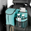DE RAN FU Flip Fur Car Seat BackTissue Box Storage Hanging Bag With Hook(Blue)