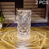 2 PCS SF-001A 1.5V Rose Ambient Light Bedside Crystal LED Desk Lamp, Color: White Light