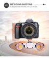 YELANGU L4X Camera 3-wheel Dolly II Electric Track Slider 3-Wheel Video Pulley Rolling Dolly Car with Remote Control for DSLR / Home DV Cameras, GoPro, Smartphones, Load: 3kg(Grey)