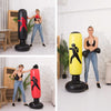 Thickened Fitness Adult Children Vertical Inflatable Non-Tumbler Boxing Column Inflatable Venting Angry Boxing Sandbag, Specification: Height 160cm(Black)