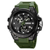 SKMEI 2031 Dual Movement Multifunctional Waterproof Outdoor Sports Watch(Army Green)