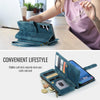 For Samsung Galaxy S25+ 5G CaseMe C30 Card Slots Zipper Wallet Leather Phone Case(Blue)