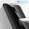 For OnePlus 7 Texture Gradient Glass Protective Case(Black)