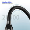 ENKAY 2.4A USB to 8 Pin Fast Charging Data Silicone Cable with LED Display, Length:2m(Black)