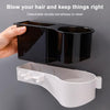 Hairdryer Hanger Free Punch Wall Mounted Bathroom Multi-function Toilet Storage Rack(Translucent)