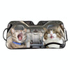 70x138cm Printed Car Sun Protection Heat Insulation Sunshade(Cat)
