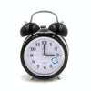 Fashion Mute Metal Alarm Clock with Night Light, Size: 12*8.5cm(Black)