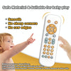 Baby Simulation TV Remote Control Music Toy with Light and Sound 3 Language Mode, Color: Black With Giraffe Silicon Cover
