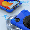 For Xiaomi Redmi Pad SE 8.7 Rotatable Holder Silicone Hybrid PC Tablet Case with Shoulder Strap(Blue)