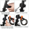 Bicycle Portable Anti-theft Lock Steel Cable Lock with Lock Frame, Style:B Style 120cm Black