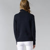 Women High Neck Knitted Sweater Long Sleeve Stranded Flower Bottoming Sweater, Size: XXL(White)