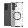 For Samsung Galaxy A56 5G Honeycomb Magnetic Ring Shockproof Phone Case(White)