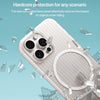 For iPhone 13 Pro Max PC Corrugated MagSafe Phone Case(White)
