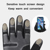 HUMRAO Outdoor Riding Fleece Warm Non-Slip Touch Screen Gloves Ski Motorcycle Gloves, Size:L(01 Luminous+Logo)