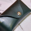 E5521 Simple Retro PU Soft Leather Glasses Storage Box, Color: Green