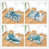 Marine Series Pattern Bathroom Toilet Non-slip Mat Flannel Absorbent Foot Pad, Size:46x76cm(Whale)