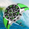 SKMEI 9128 Fashion Multifunctional 3D Large Dial Sports Wristwatch 30m Waterproof Quartz Watch(Green)