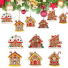 10pcs /Set Elk Snowman Christmas Decorations Pendants PVC Hanging Christmas Tree Ornaments Scene Arrangement Props