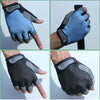 Cycling Shock Absorbing Anti-Slip Gloves Fitness Weight Lifting Training Half-finger Gloves, Size:L(Black+Green)