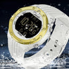 SANDA 6093 Waterproof Luminous Electronic Digital Watch(White Gold)