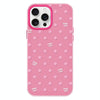 For iPhone 14 Pro Max Skin Feeling Jelly TPU Hybrid PC Phone Case(Polka Dot Rose Red)