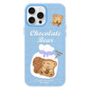 For iPhone 11 Pro Max Skin Feeling Jelly TPU Hybrid PC Phone Case(Biscuit Bear Blue)