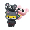 2 PCS TTPU1054 Cute Cartoon Animal Slow Rebound Decompression Toy(Fox Gray)