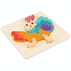 3 PCS Early Childhood Education Wooden Three-Dimensional Jigsaw Puzzle Toy(Rooster)
