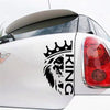 Lion Crown Car Decorative Sticker(Silver)