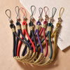 Carved Auspicious Cloud Hand-woven Mobile phone Anti-lost Wrist Lanyard Key Pendant(Dark Blue)
