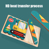 QBT01 Children Double-Sided Wooden Puzzle Bar Puzzle Toy(Mud Tanker + Truck)