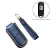 Hallmo Car Cowhide Leather Key Protective Cover Key Case for Mazda Axela 2-button(Brown)