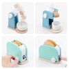 Children Simulation Kitchen Set Baby Wooden Food Cutting Pretend Play Toy Blender