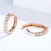 S925 Sterling Silver Jewelry Earrings Inlaid Zircon Earrings(Rose Gold)