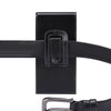 Men Glossy Texture Leather Portable Mobile Phone Waist Bag for 6.9 inch or below(Black)