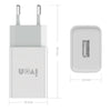 IVON AD-33 2 in 1 2.1A Single USB Port Travel Charger + 1m USB to 8 Pin Data Cable Set, EU Plug(White)
