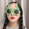 Christmas Weird Glasses Personalized Christmas Hair Clip, Color: Green Polka Dot Tree
