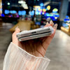 For Samsung Galaxy Z Fold6 5G Magnetic Axis Pearlescent Shell Texture MagSafe Phone Case(White)
