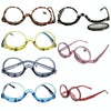 Makeup Magnifying Glass Presbyopic Glasses Flip Swivel Reading Glasses, Degree: +250(Tea Color)