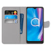 For Alcatel 1SE 2020 Coloured Drawing Cross Texture Horizontal Flip PU Leather Case with Holder & Card Slots & Wallet & Lanyard(Dick Rose Wolf)