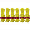4m x 6 Rolls Outdoor Camping Tent Canopy Wind Rope Luminous Multi-Function Wind Rope Buckle Tent Fixed Rope(Figure 8 Buckle-Yellow)