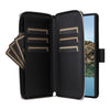 For Samsung Galaxy S24 Ultra 5G Nine-card Slots Zipper Wallet Bag Leather Phone Case(Black)