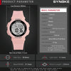 SYNOKE 9109 Student Multifunctional Waterproof Colorful Luminous Electronic Watch(White)