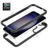 For Samsung Galaxy S24 5G Starry Sky Solid Color Shockproof TPU Clear PC Phone Case(Dark Blue)