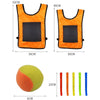 Children Dodgeball Vest For Parent-child Outdoor Games With 5 Balls, Specification: Large (Red)