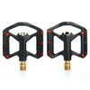 1 Pair B251C Road Bike Carbon Fiber + Titanium Axle Pedals (Black)
