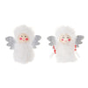 1 Pair Christmas Decorations Plush Dolls Boys And Girls Small Pendant(White)