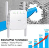 1200Mbps 2.4G / 5G WiFi Extender Booster Repeater Supports Ethernet Port White US Plug
