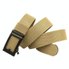 120cm Canvas Imitation Nylon Belt Automatic Buckle Casual Belt without Hole(Green)